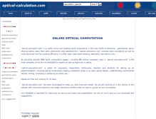 Tablet Screenshot of optical-calculation.com